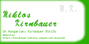 miklos kirnbauer business card